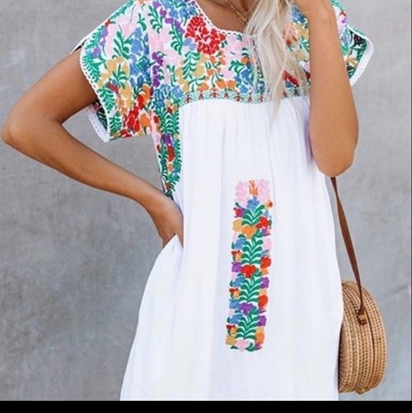 MISSLOOK Floral Summer Lounge Beach Jumper House Dress - Picture 2 of 11